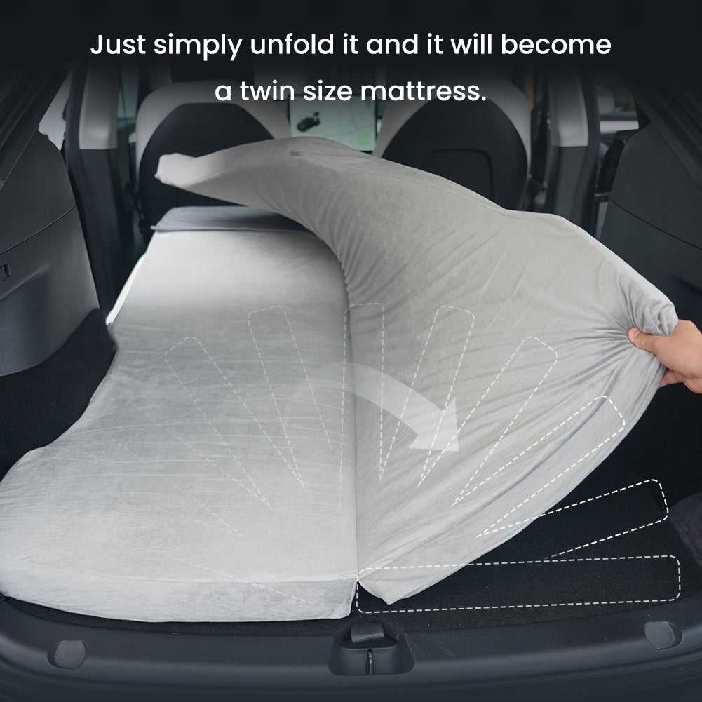 travel sleeper tesla model y,tesla model y bed size,tesla model y camping bed,bed for model y