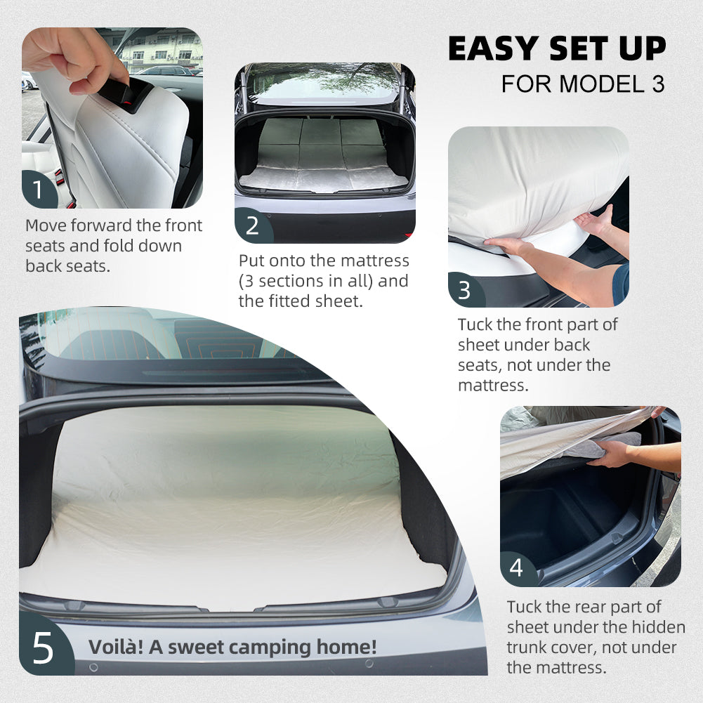tesmat model 3,tesla model 3 mattress,model 3 camping,tesla model 3 bed,tesla model 3 camping,camping in model 3