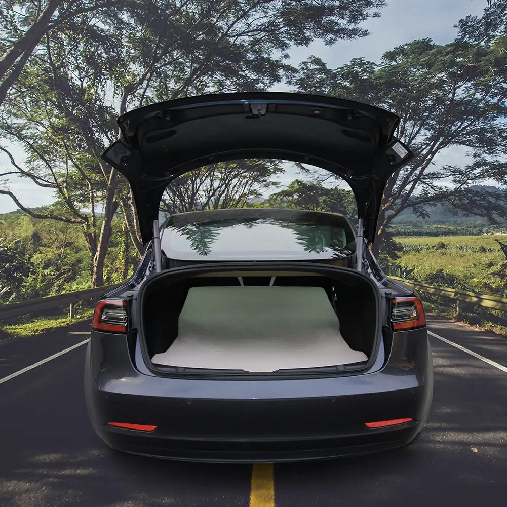 tesmat model 3,tesla model 3 mattress,model 3 camping,tesla model 3 bed,tesla model 3 camping,camping in model 3